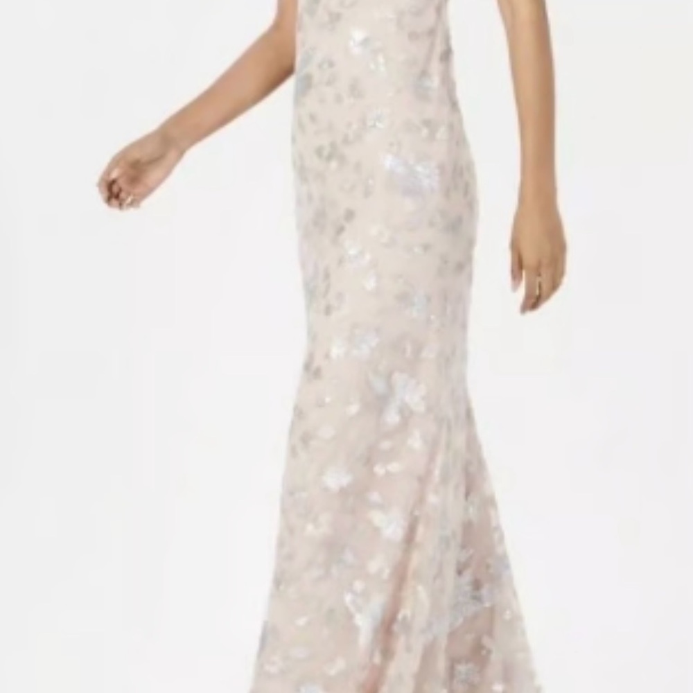 Calvin Klein Embellished Floral Gown